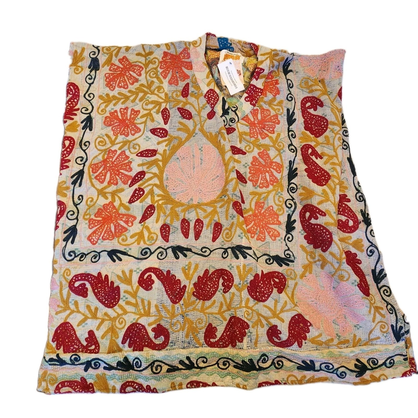 Kantha Bae Suzani Muu Os 0-22 Nwt! Colorful Berries Flowers Boho Hippie Floral
